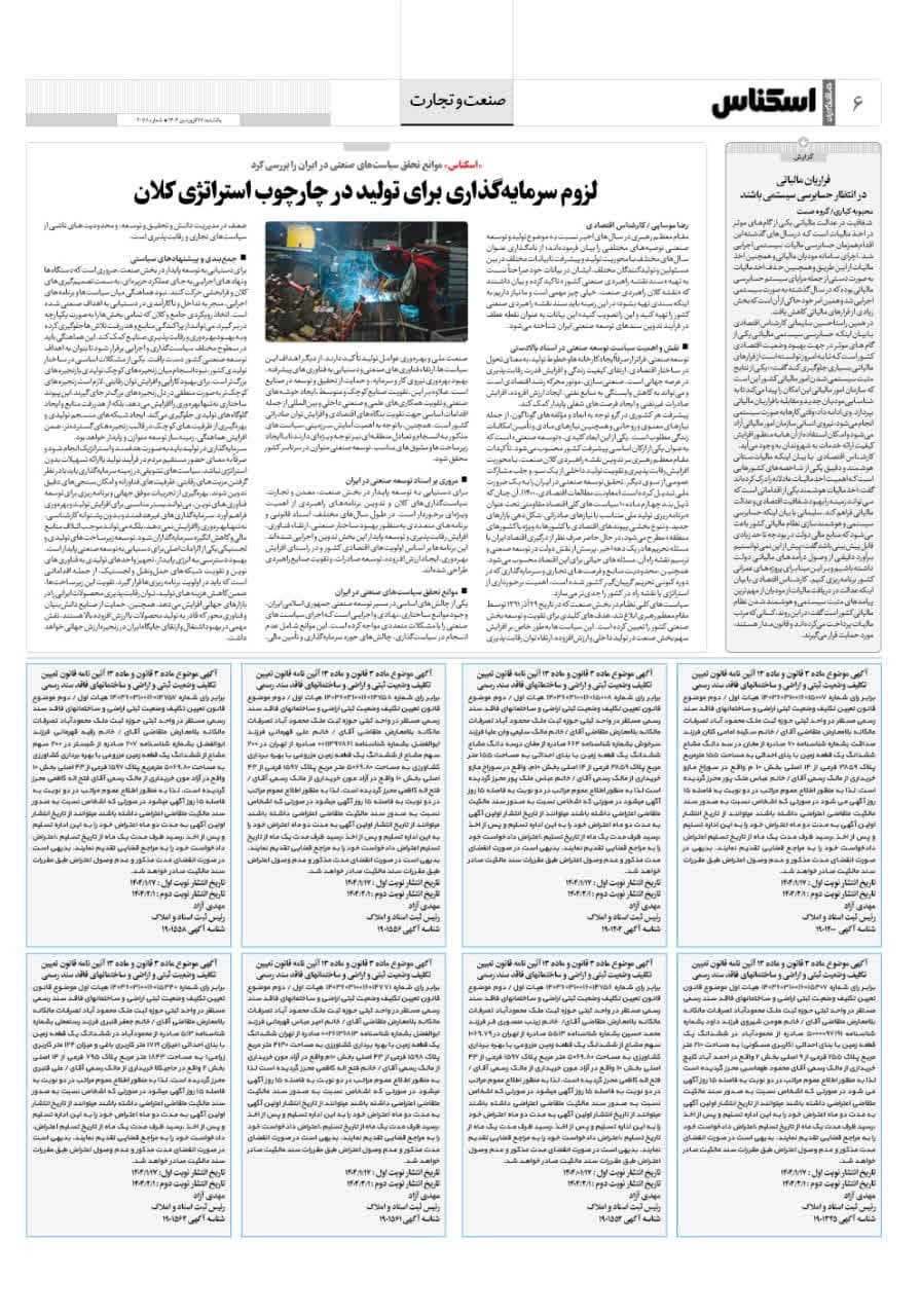 شماره 2078 ص6 1404/01/17