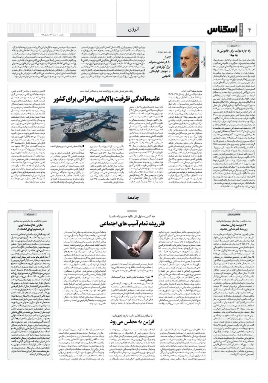 شماره 2129 ص4 1404/03/18