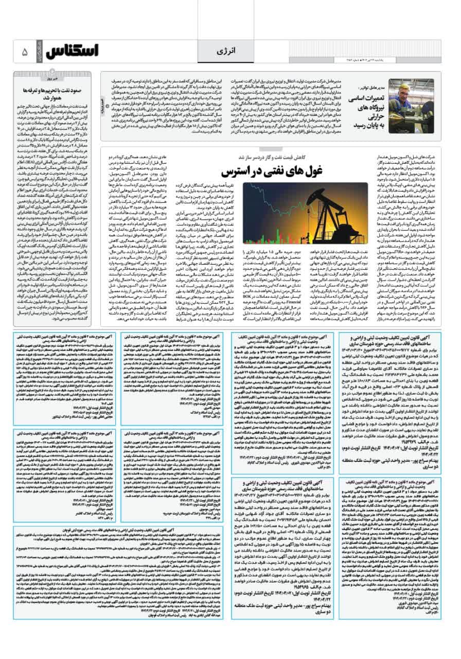 شماره 2152 ص5 1404/04/22