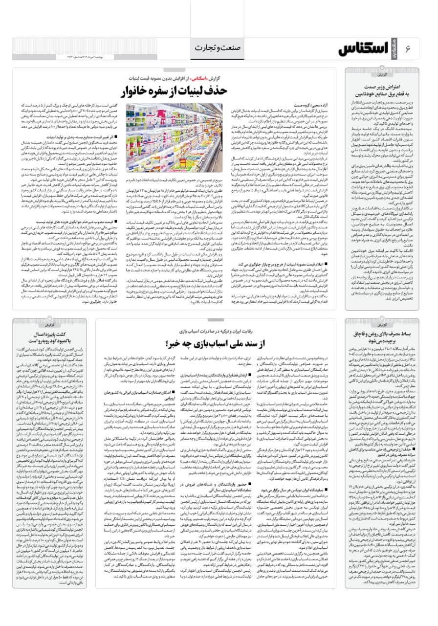 شماره 2163 ص6 1404/05/06