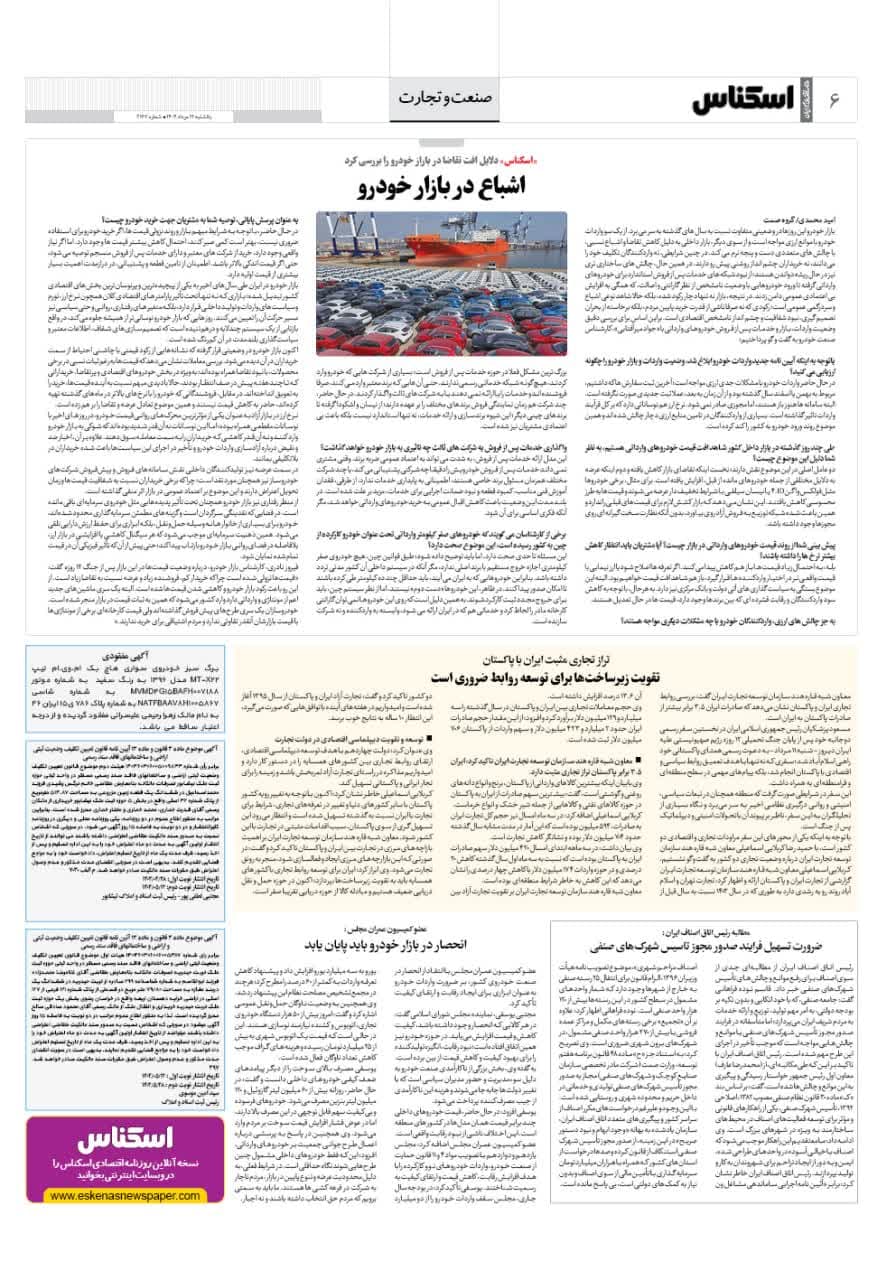 شماره 2167 ص6 1404/05/12
