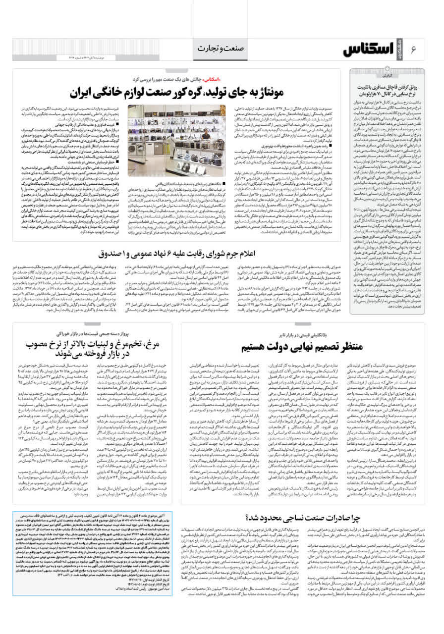 شماره 2224 ص6 1404/08/05