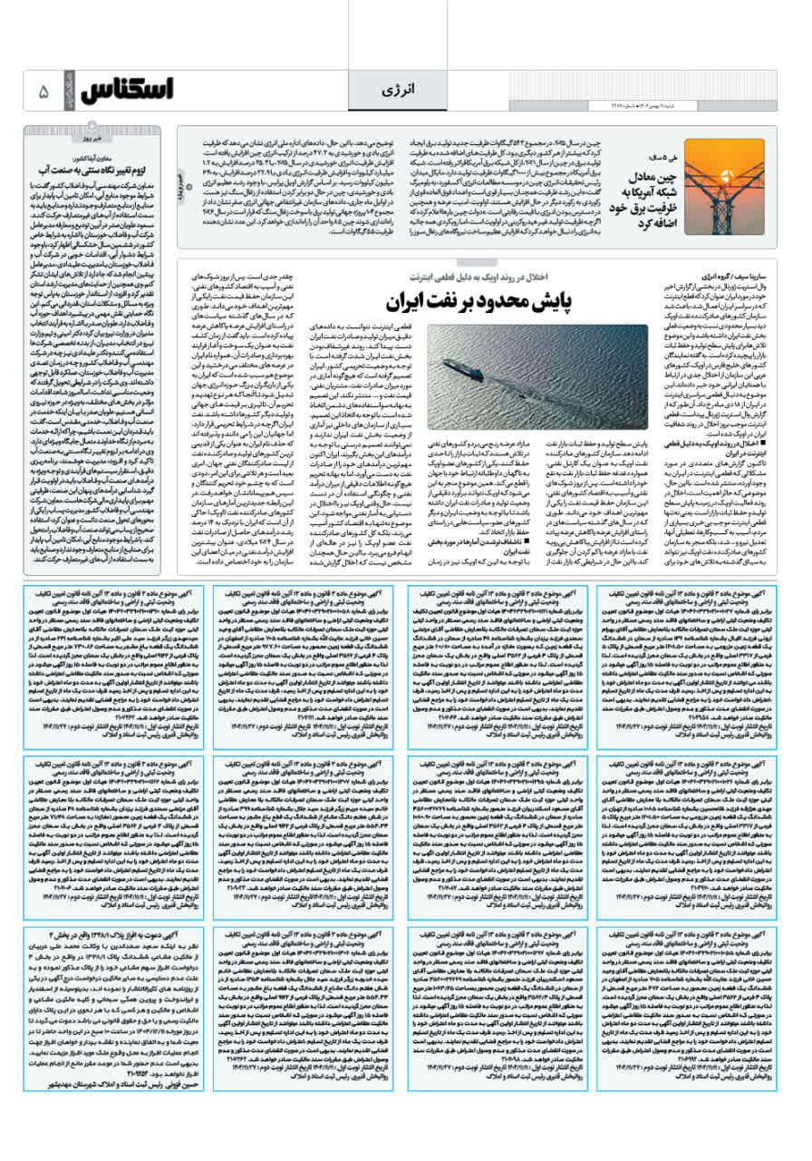 شماره 2288 ص5 1404/11/11